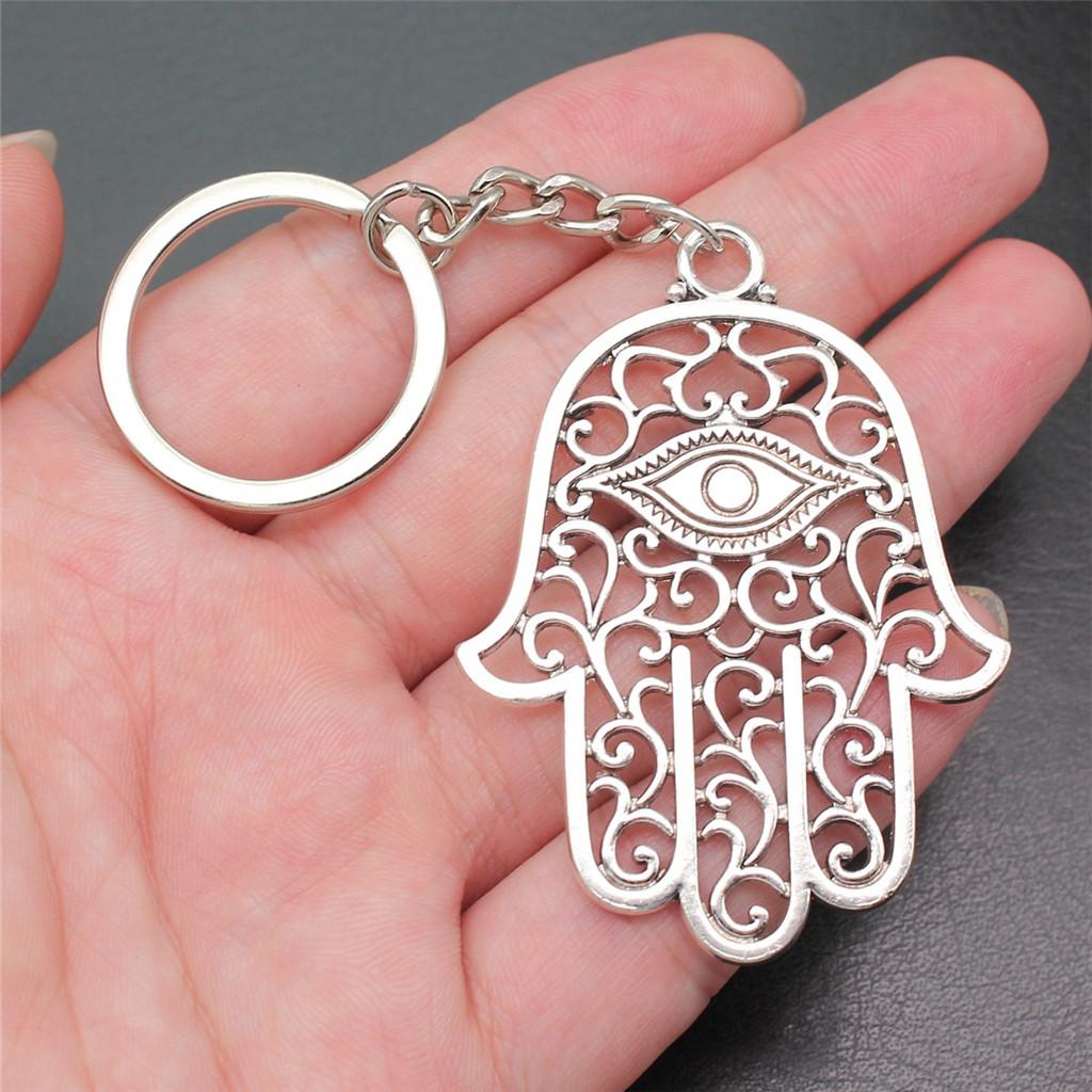 28mm Key Ring Hamsa Hand Eye Of Horus Wedding Jewelry Findings QY025