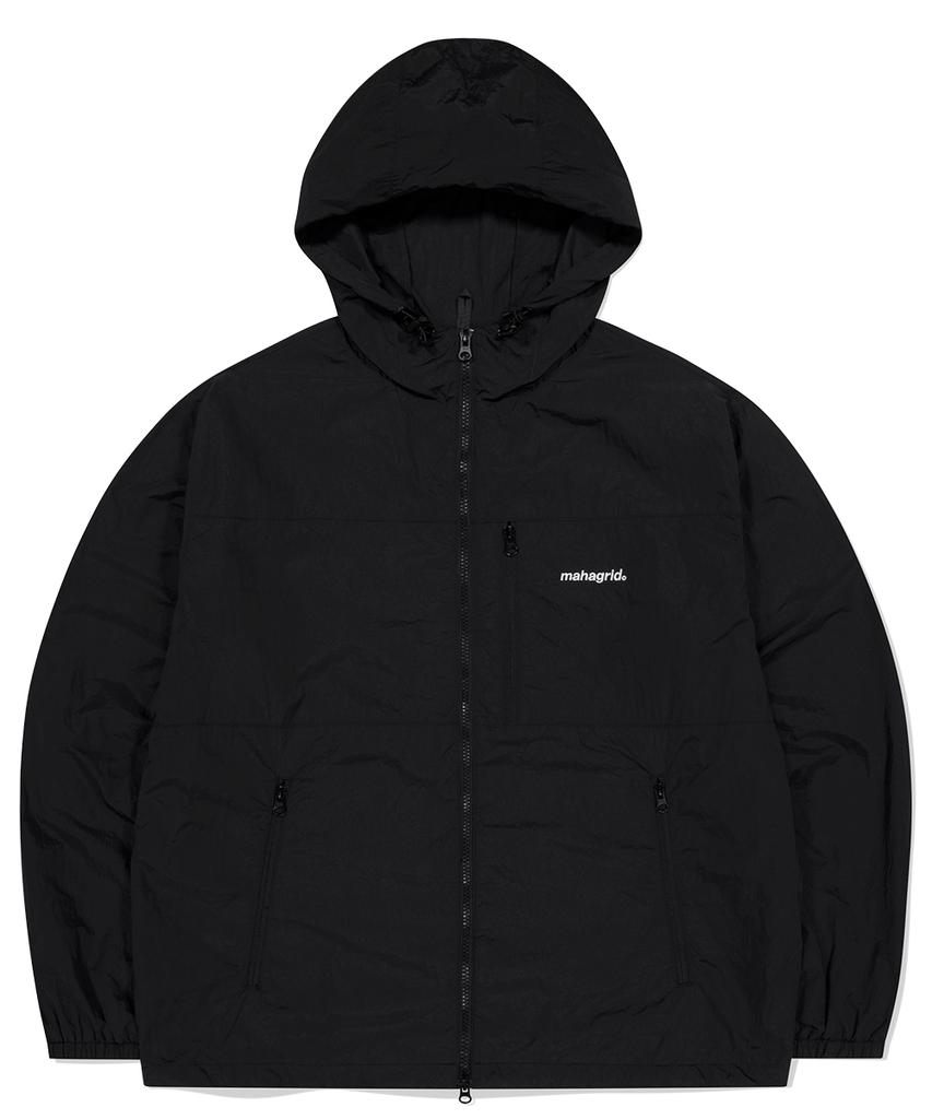 Mahagrid Basic Logo Nylon Windbreaker Black(Mg2Efmsc00A)