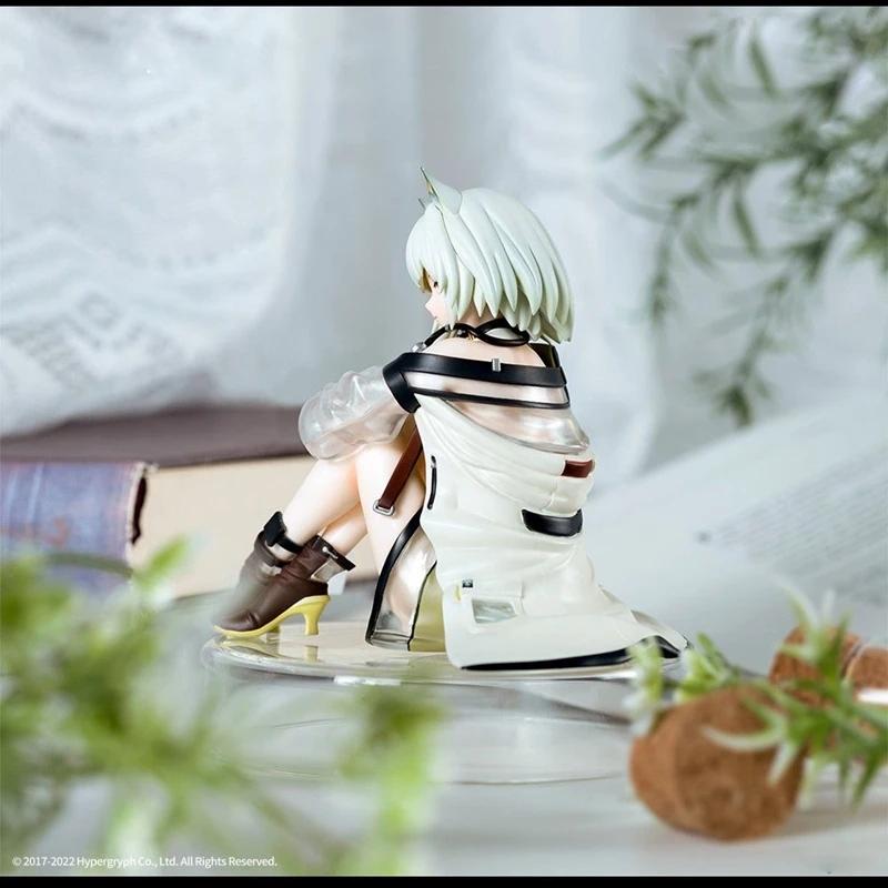 Anime Figure Arknights Kal'tsit Cute Cat Ear Sitting Girl PVC Instant Noodle Press Game Series Anime Character Collection 10CM