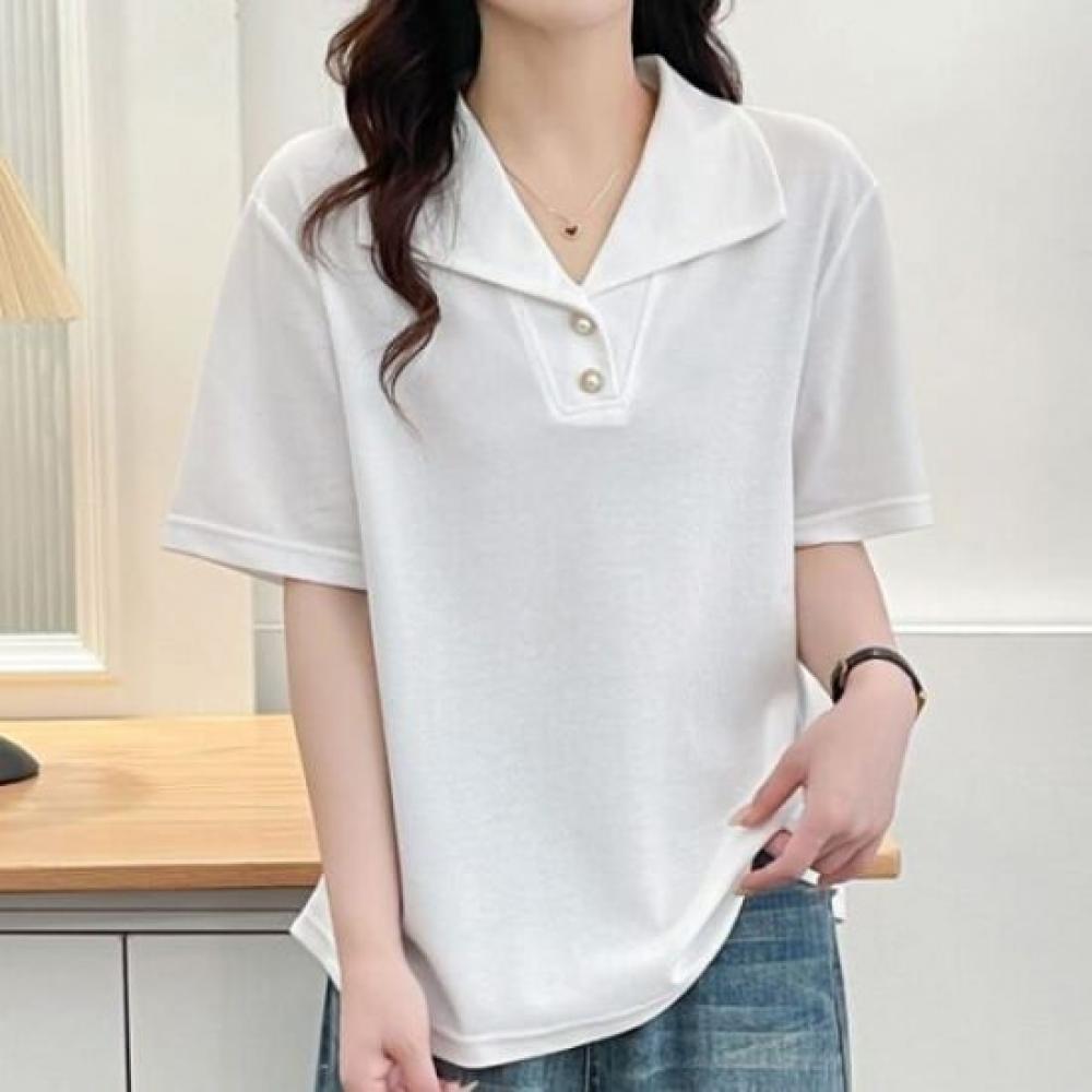 Navava NT2832 Unisex Daily Solid Collar ShorT Sleeve T shirT