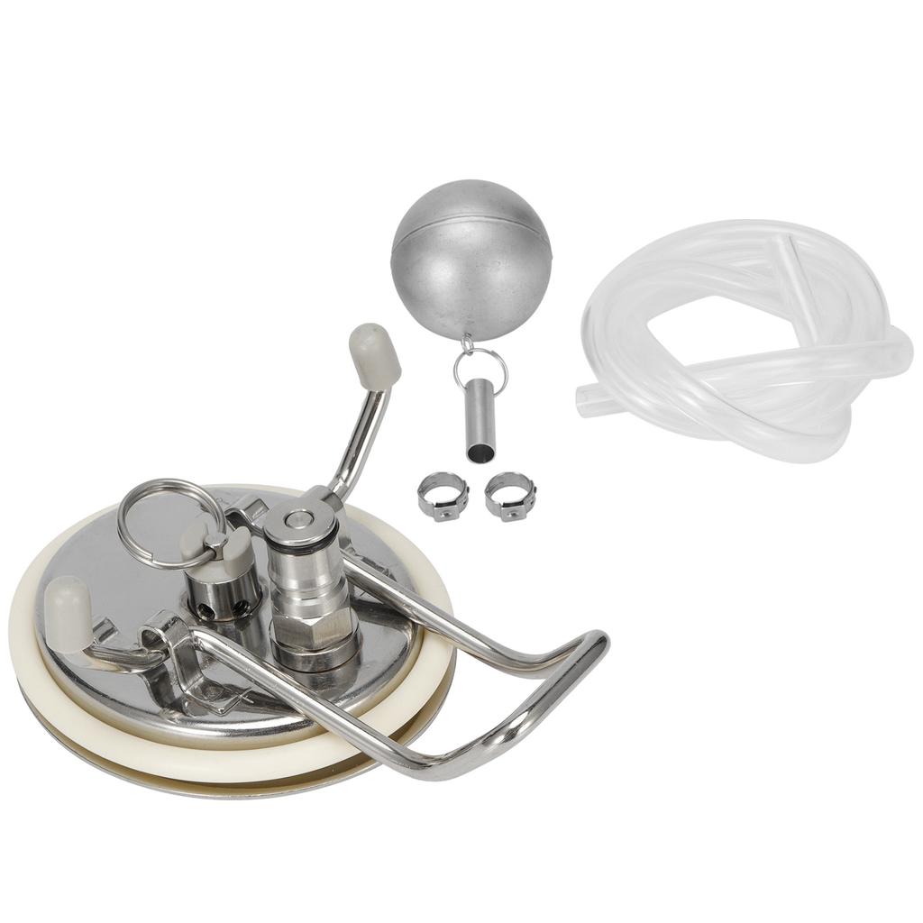 Edelstahl Homebrew Karbonisierungs-Keg-Deckel mit Bierschlauch Schwimmkugel für Kegland Kegs