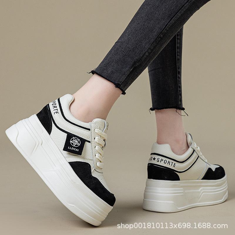 Inner Heightening Women's Shoes New Spring and Autumn Versatile Little White Shoes Platform Internet Celebrity Ins Sports and Leisure Shoes A5032