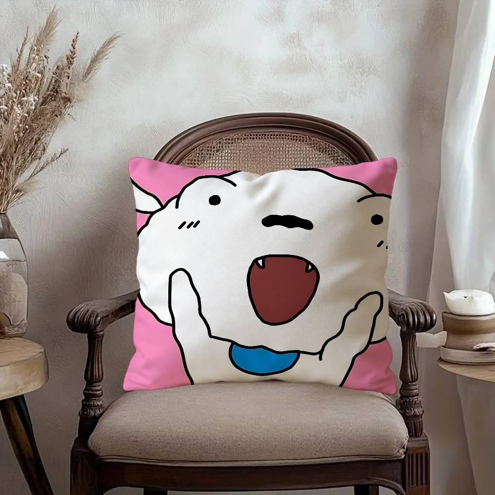Cartoon C-Crayon S-Shin-chan Nohara Shiro Maple Design Cushion Cover Happy Autumn Harvest decor Holiday Decorati Pillow Cover