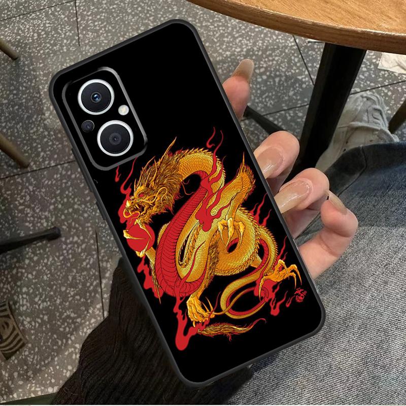 Chinese Style Crane Dragon For OPPO Reno 10 11 12 13 14 Pro 7 8 Lite 8T 11F 12F 13F 14F OPPO Find X8 X9 X5 X6 Pro Case