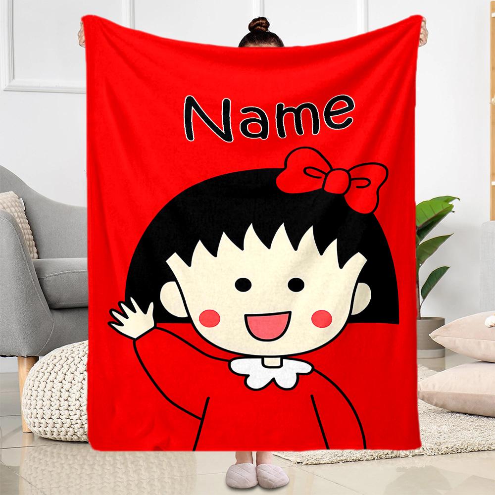 Chibi Character Card Blanket Soft & Cozy Suitable for Picnics Seaside Bed All-Season Use Warmthful Decor Best Holiday Gift for Friends Family