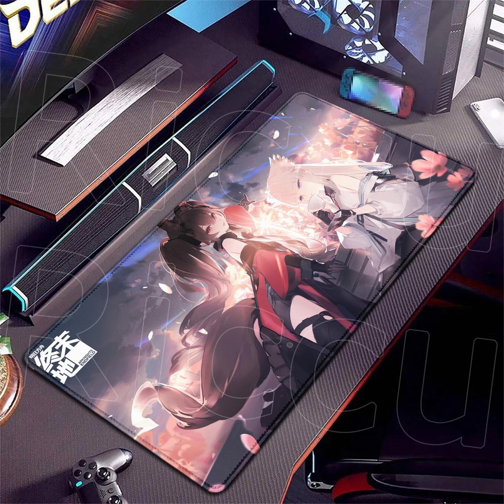 XXL HD Anime girl Arknights Endfield Gilberta Game Mouse Pad Non-slip Rubber Gamer Computer Desk mat Laptop Office Large carpet