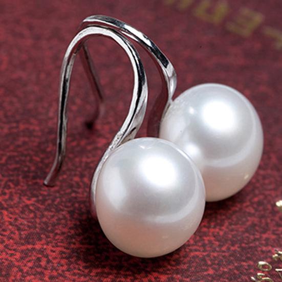 Hook Earrings Elegant Easy Matching Compact Faux Pearl Women Jewelry for Shopping Dating