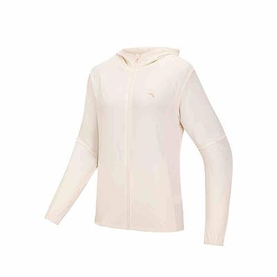 Trainingsserie Einfarbig Reißverschluss Kapuze Vielseitig Atmungsaktiv UV-Schutz Sonnenschutz Jacke Damenjacken Mais-Weiß 162527717-1