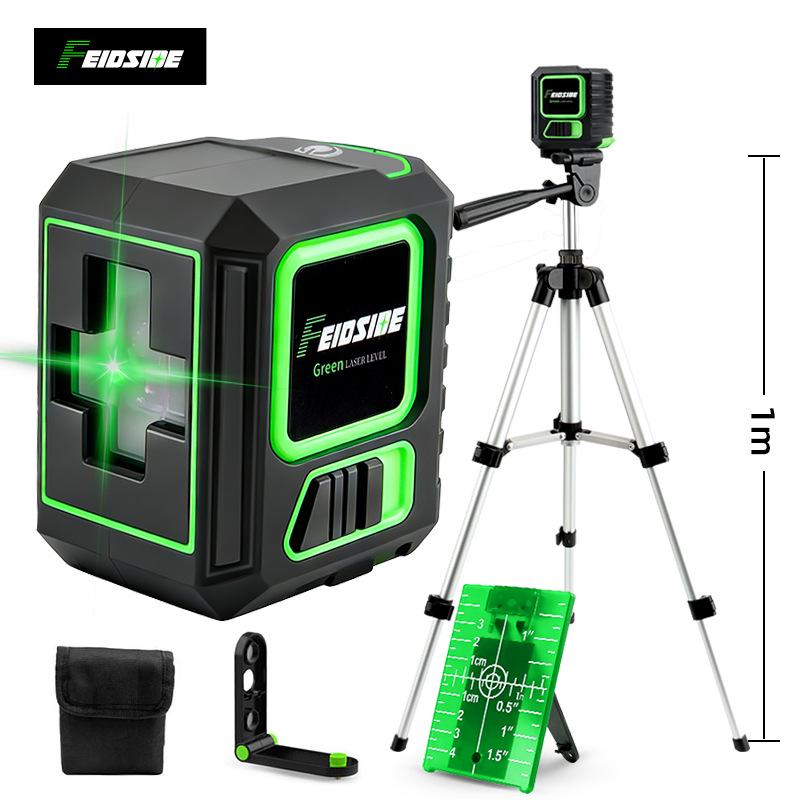 High-Precision Mini Green Laser Level: 2-Line, Outdoor Visible, Strong Infrared Light Marker