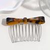 Classic Acetate Bow Metal Combs Hair Clip for Women Girls Bangs Collection Upside-down Hairpin Hair Accessories Styling Tool