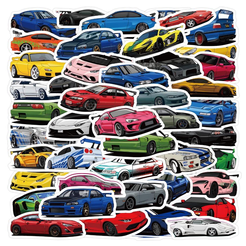 60 Pezzi Nuovi Adesivi JDM Personalizzati per Auto Sportive Graffiti Valigia Tazza Acqua Cancelleria Auto Laptop Decorazione Decalcomanie Fai da Te