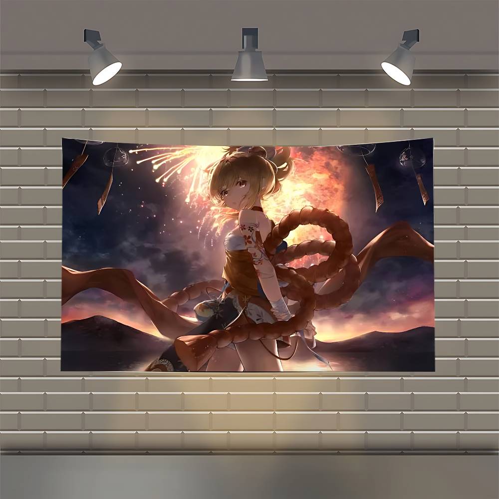 Yoimiya Genshin Impact Anime Girl Flag Flags Personalized Items Flags For Bedrooms Home Tapestry