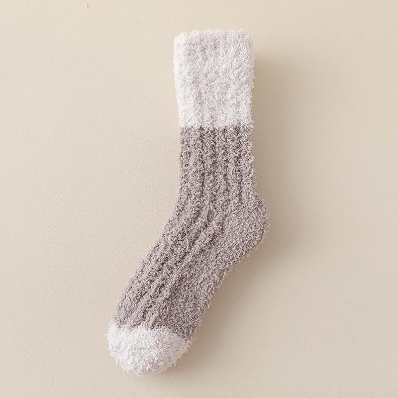 Men's Fleece-Lined Winter Home Socks - Thick Cozy Floor and Sleep Socks