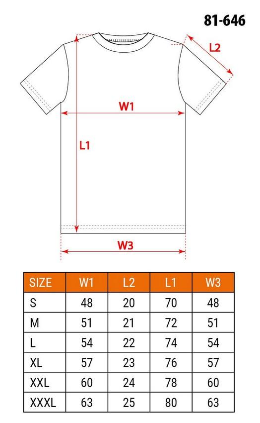 WHITE T-SHIRT SIZE XXL - T N81-646-XX