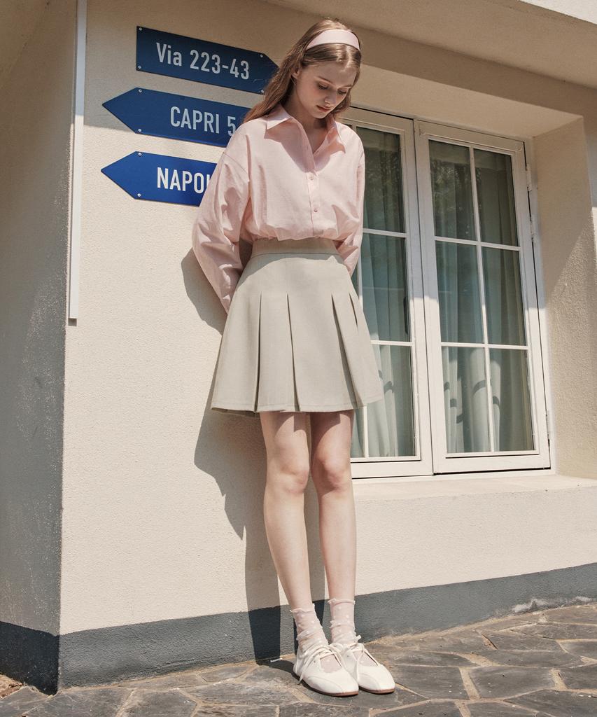 Zero Street [2 Colors] Light Pleated Skirt
