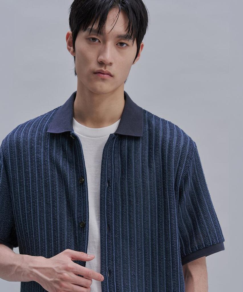 SHIFT.G Cotton Jersey Cardigan Blue