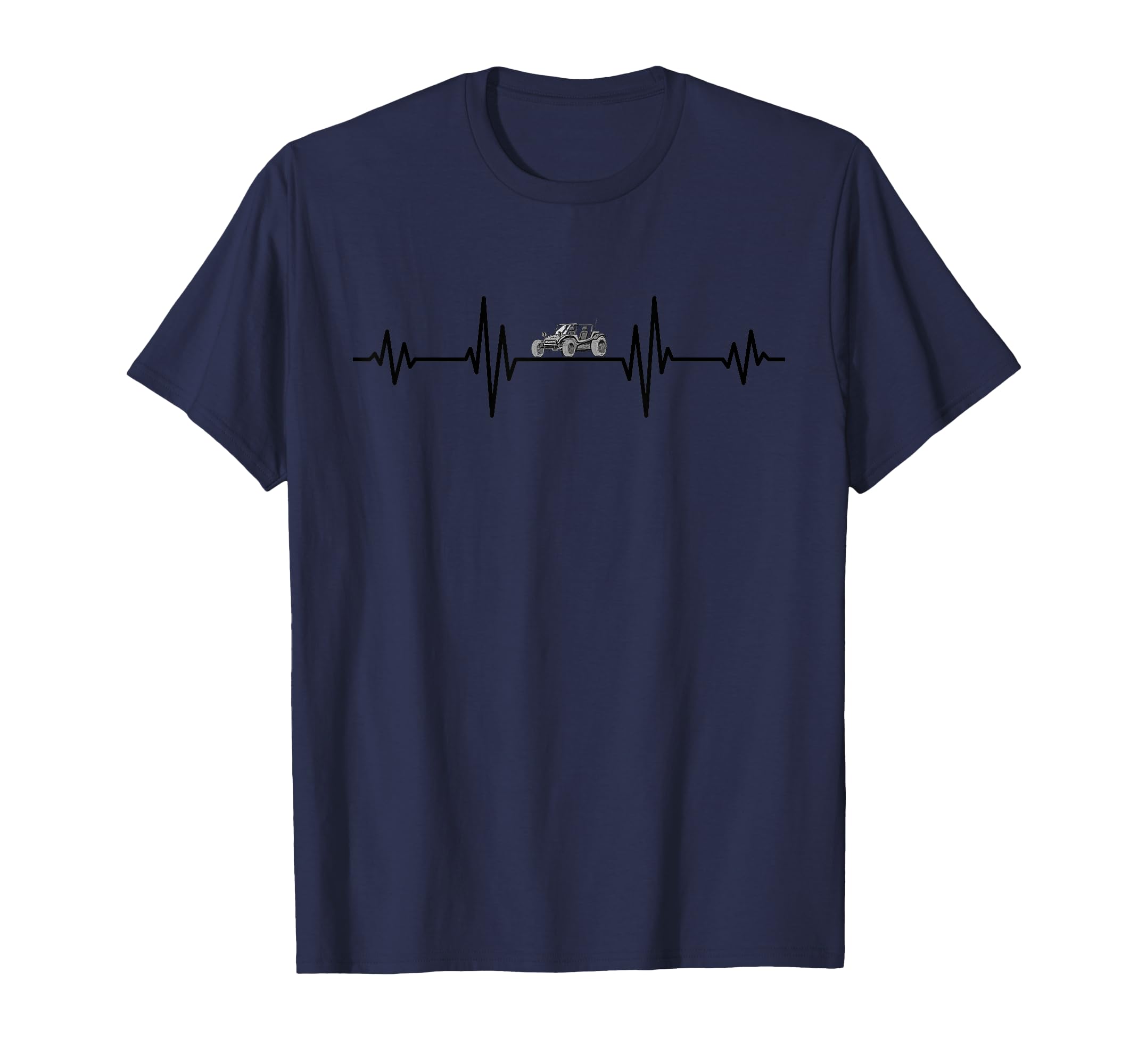 

Beach Car Heartbeat Line Dune Buggy T-Shirt синий
