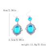 Stylish Bohemian Blue Pendant Ethnic Exotic Gemstone Earrings