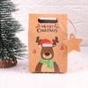 6/12pcs Christmas Candy Gift Box with Tag Kraft Paper Santa Cookies Gift Packing Bags Xmas New year Party Favor Pouch Wrapping