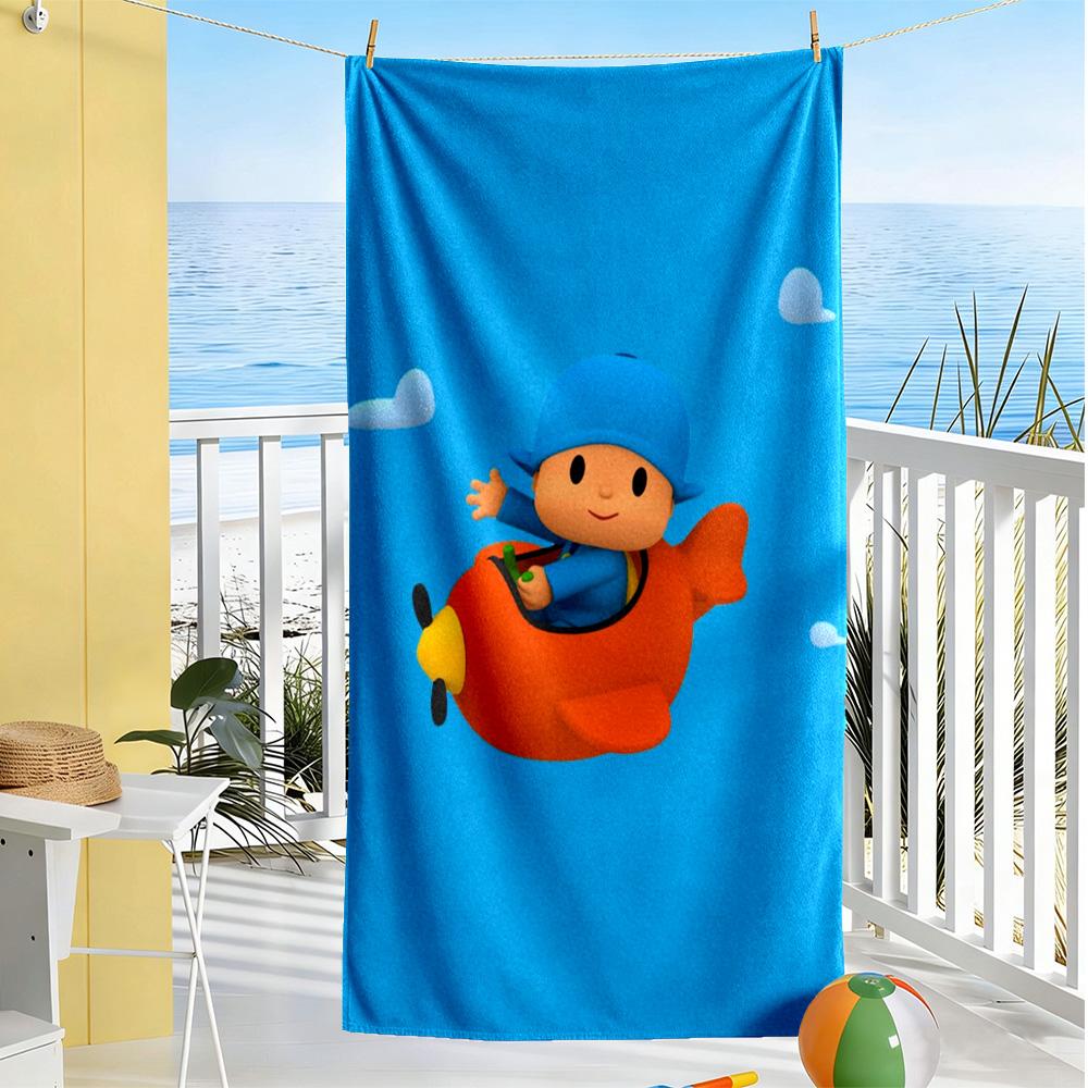 Pocoyo Beach Towel Super Soft & Absorbent Comfortable Lightweight Suitable for Swimming, Gym, Camping, Yoga Vacation