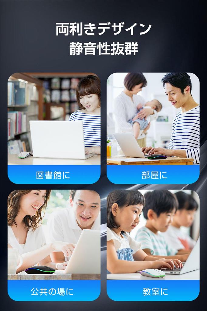 Wireless Bluetooth Rechargeable for Instant High DPI Simultaneous Connection to Two 500mAh Optical Compatible with and iPad 5.2 Mouse, Type-C & Quiet,