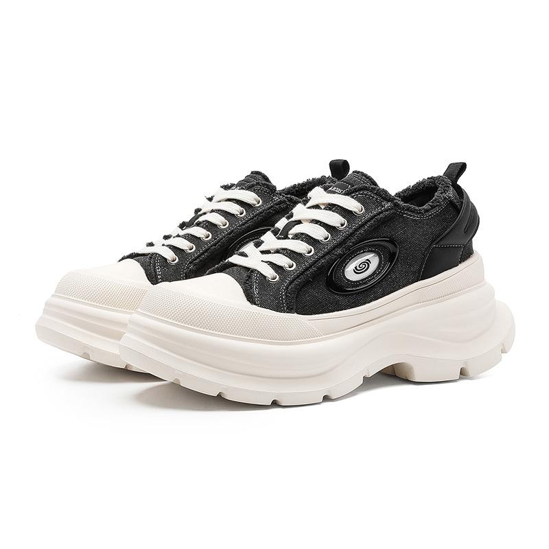 New thick-soled heightened lightweight casual dad shoes breathable canvas shoes trendy shoes