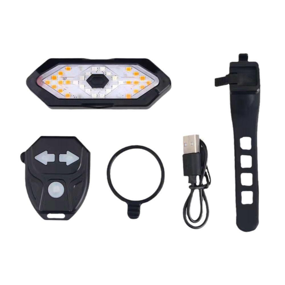 Wireless USB Rechargeable LED Bike Tail Light with Remote Turn Signals