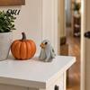 Resin Animal Figurine Halloween Rubber Duck, Cute Decor with Big Eyes & Orange Beak, Duck Fade-Resistant for Indoor Outdoor Desktop Garden
