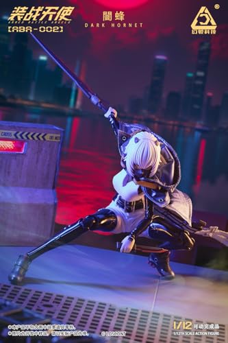 LOSCONT Armed Battle Angels Series ABA 002 Dark Hornet 1/12 Scale PVC, ABS, POM, and Fabric Painted Movable Figure