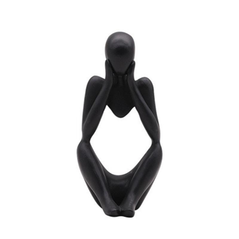 3pcs Abstract Modern Thinker Statue Resin Craft Collectible Figurines Desktop Ornament For Home
