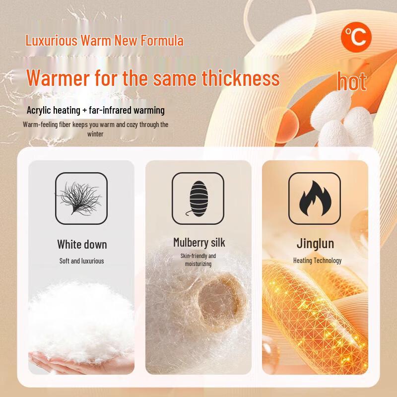 Langsha Women's Thermal Leggings with Down & Silk
