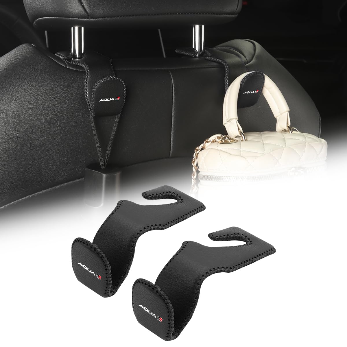 

GR Sport 2 Car Seat Car Storage Hooks for the New AQUA GR Exclusive Logo Interior Headrest Luggage Umbrella Car Convenient Item [Aqua Exclusive] чёрный