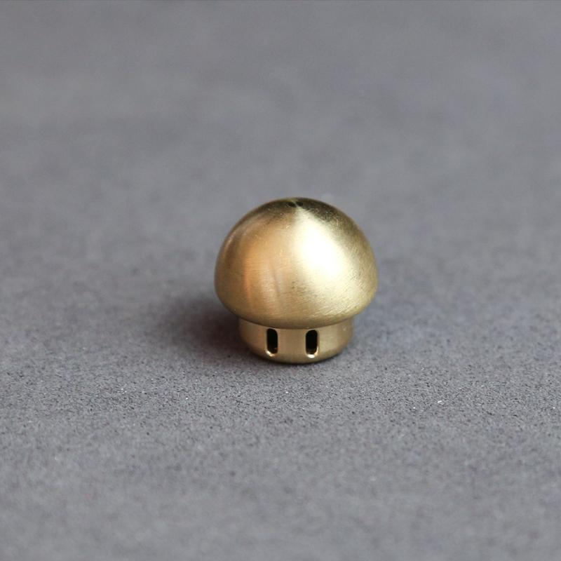 Mushroom Shape Brass Knife Bead Rope Paracord Lanyard Tail Pendant Bead DIY EDC Fidget Slider Accessories Adults Gifts