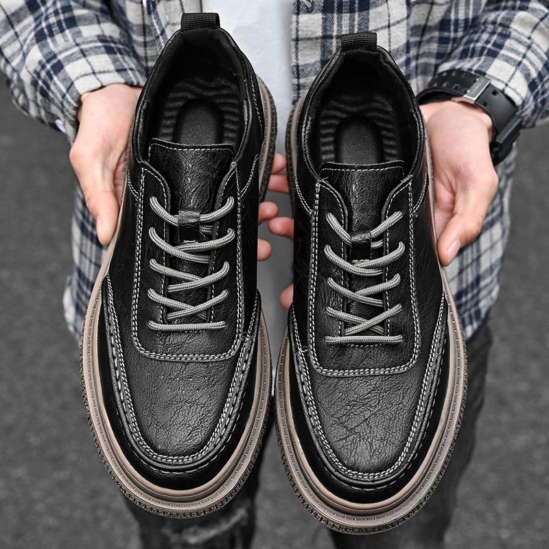 Модная Новая Мужская Деловая обувь Модная Шнуровка Роскошный Бренд Повседневная обувь — фото 4