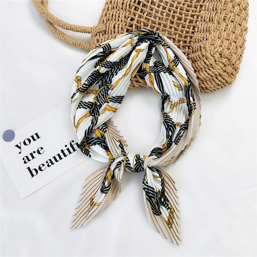 Decorative Simple Texture Silk Scarf Women'S New Style Spring And Autumn Summer Fashion Versatile Headscarf Work Scarf