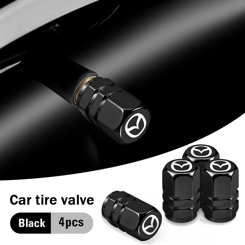 4/8Pcs Car Wheel Tire Valve Stem Cover Dustproof Cap Accessories For Mazda 2 3 6 5 Atenza CX3 CX5 MX5 CX7 Axela CX30 CX90 CX60 C HTYJ