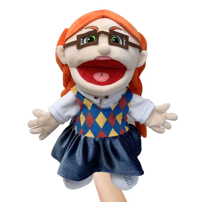 60cm Jeffy Hand Puppet Plush Children Soft Doll Talk Show Party Props Christmas Doll Plush Toys Puppet Kids Gift