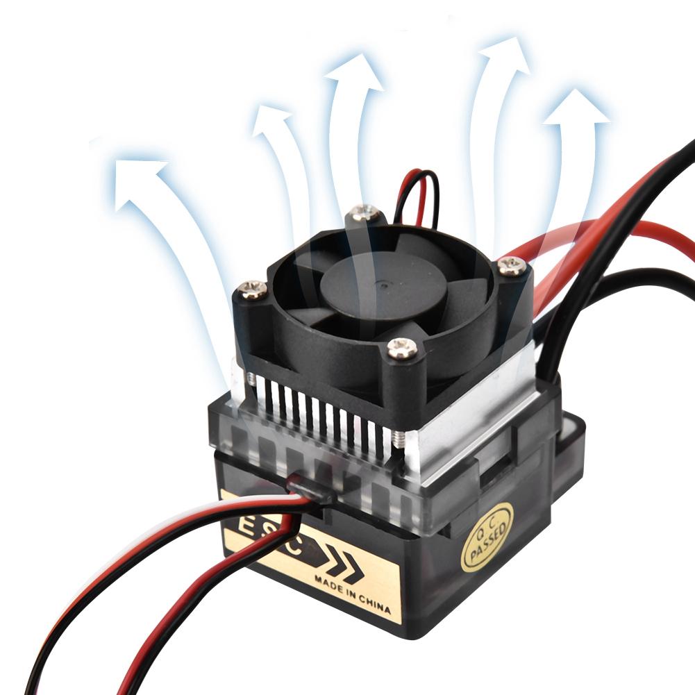 High Voltage 320A Waterproof Brushed ESC Electric Speed Controller with Fan for RC Model