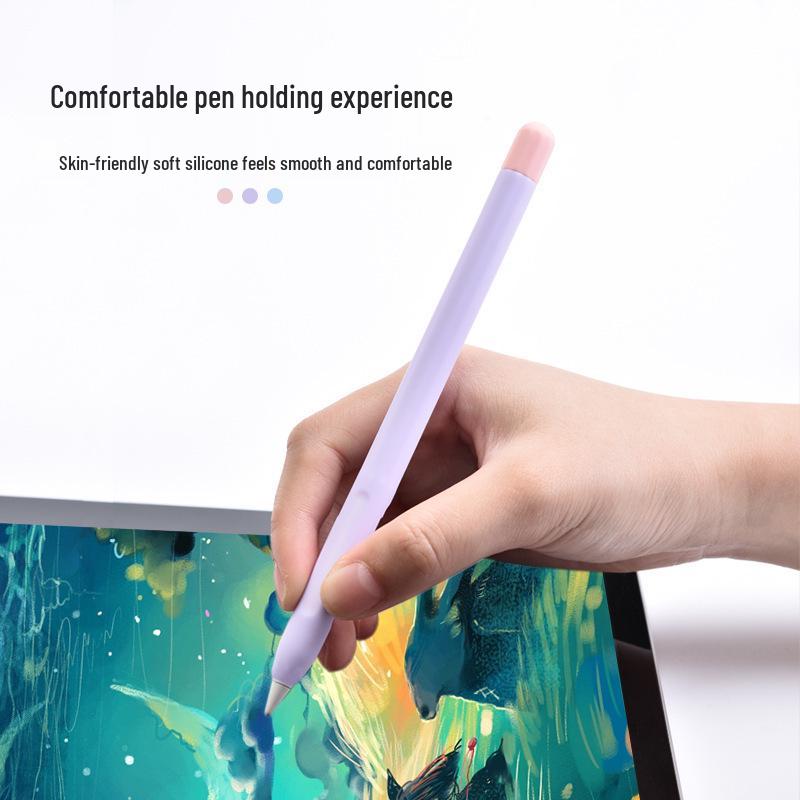 Apple Pencil Silikon-Schutzhülle für 1./2. Generation - Fallfestes Farbblock-Design