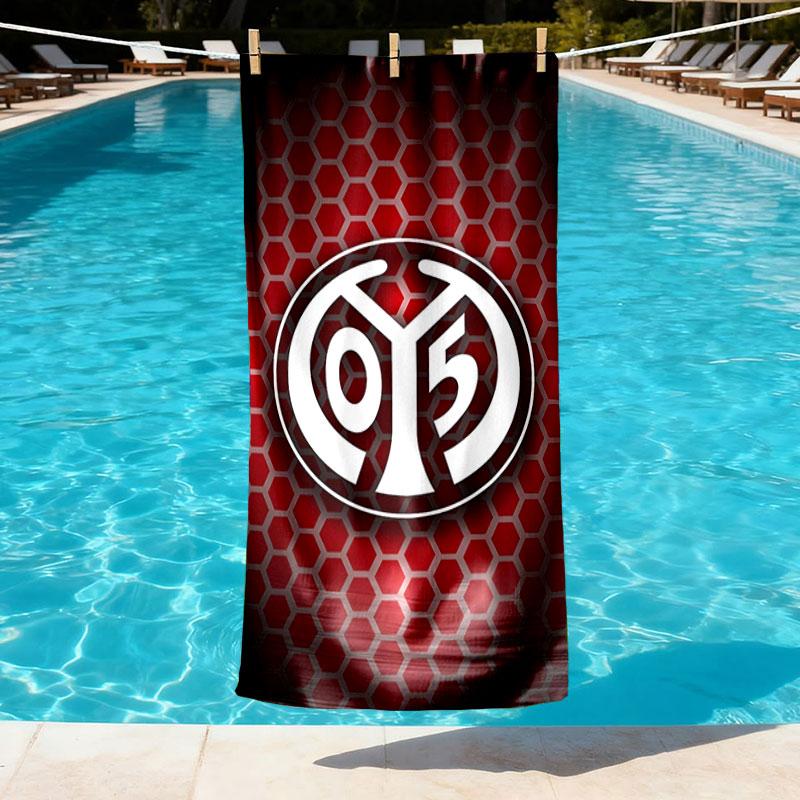 05 1FSV Mainz 05 Print Beach Towel Design, Soft, Lightweight. for Home Bathroom, Spa, Pool, Yoga, Surfing, Camping, Gift for Family, Friend