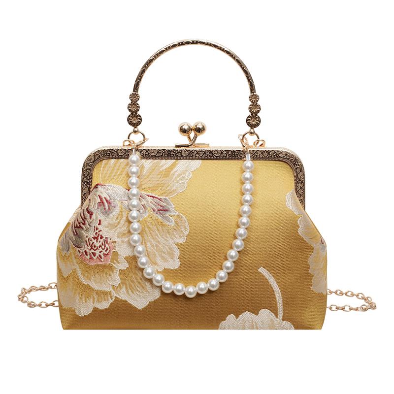 

Durable Exquisite Versatile Flowers National Style Shoulder Bags 2026 Hot Sale Sweet Beading Embroidery Women s Crossbody Bags жовтий