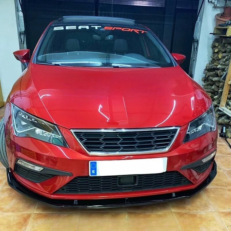 Front Splitter For Seat Leon  Cupra / FR MK3.5 2017-2020 Car Ftont Bumper Lip Chin Spoiler Splitter Diffuser Bodykit Tuning