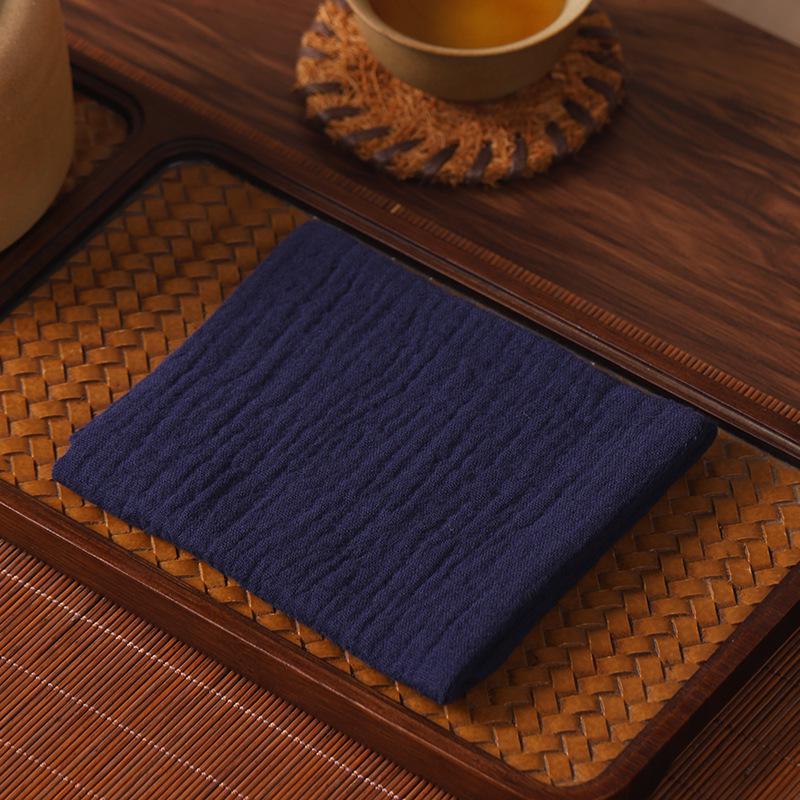 Handmade Zen Cotton Double-Layer Absorbent Tea Mat - Versatile Teapot Tablecloth and Wiping Cloth for Tea Ceremony