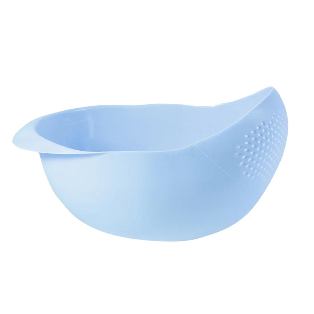 Food Grade Plastic Rice Beans Peas Washing Filter Strainer Green Pink Color Basket Sieve Drainer Cleaning Gadget