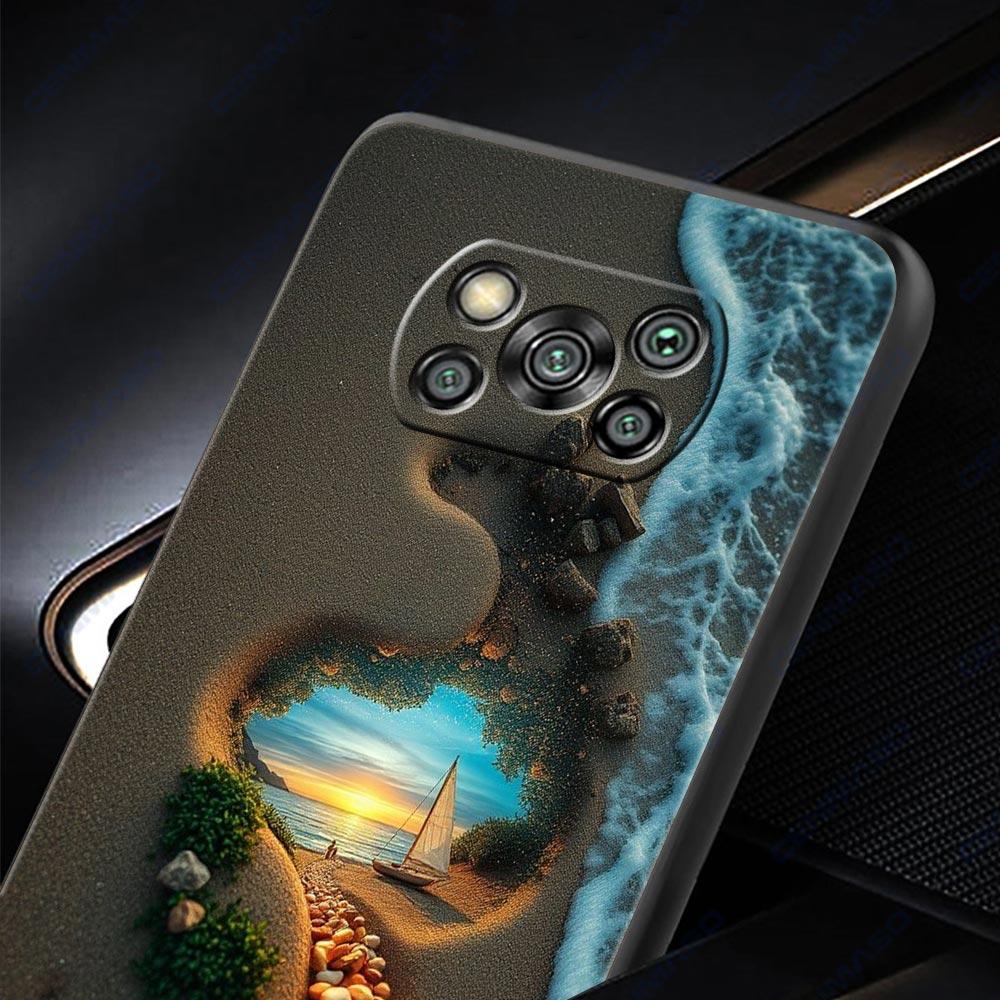 Ocean Coastal Seashell Seaweed Pattern Phone Case for Xiaomi Poco F7 F6 F5 F4 F3 X6 X5 X4 X3 NFC F7 Ultra M4 C51 C55 GT Soft TPU