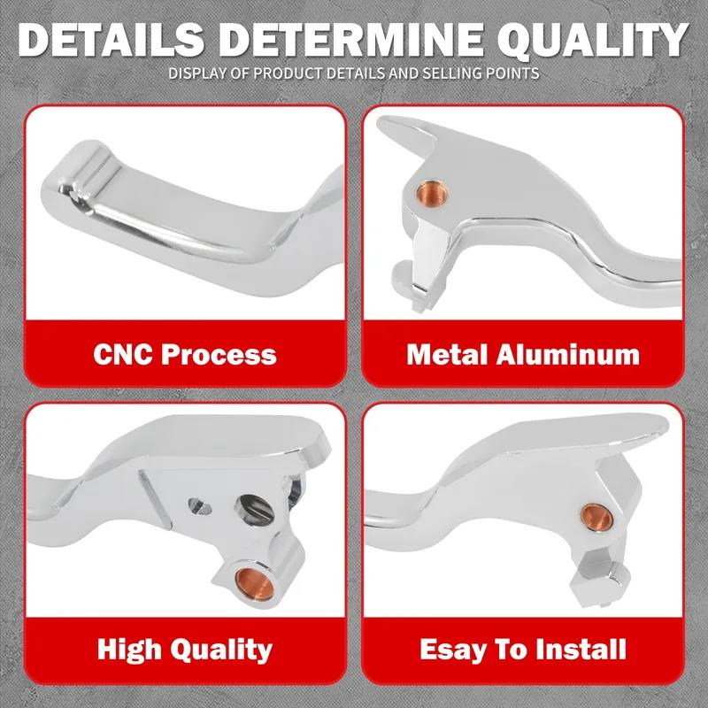 Brake Clutch Levers Motorcycle 3 Fingers Short Hand Levers For Harley Softail Fat Boy FLFB Breakout FXSB Low Rider FXDLS 2018-24