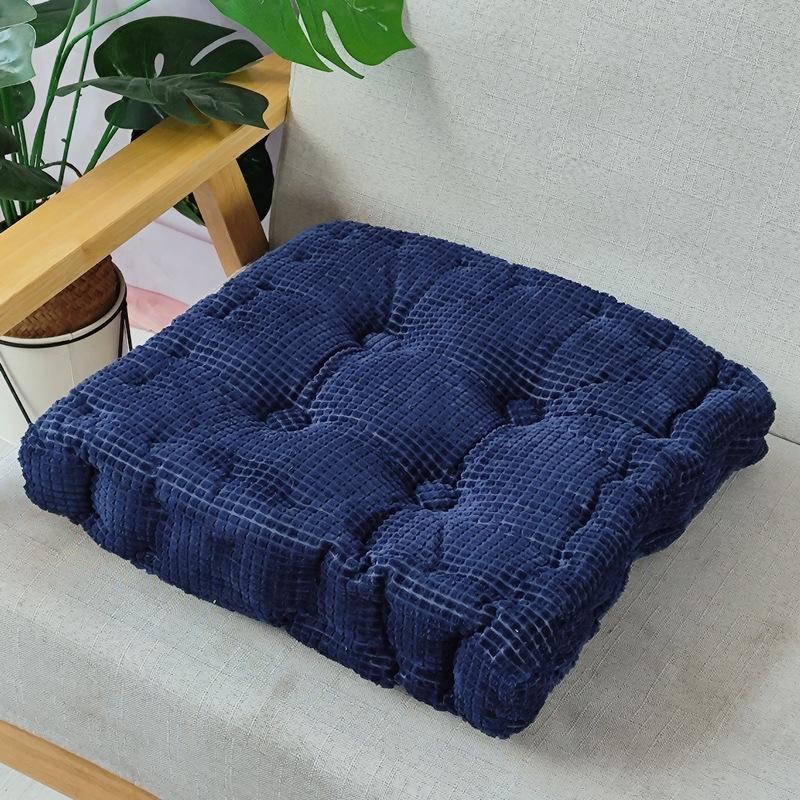Blue Corn Grain Square Seat Cushion 38x38cm, Polyester Fiber Chair Pad for Office Living Room Bedroom Car Seat