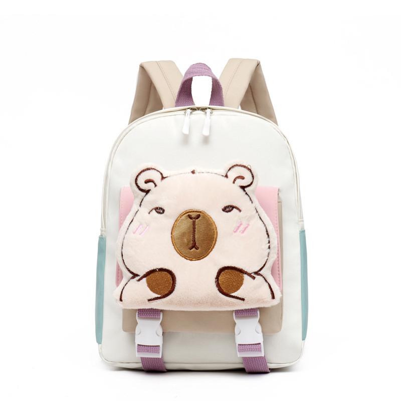 Preschool Backpack With Cartoon Capybara Print And Stressrelief Features For Toddlers And Beginners