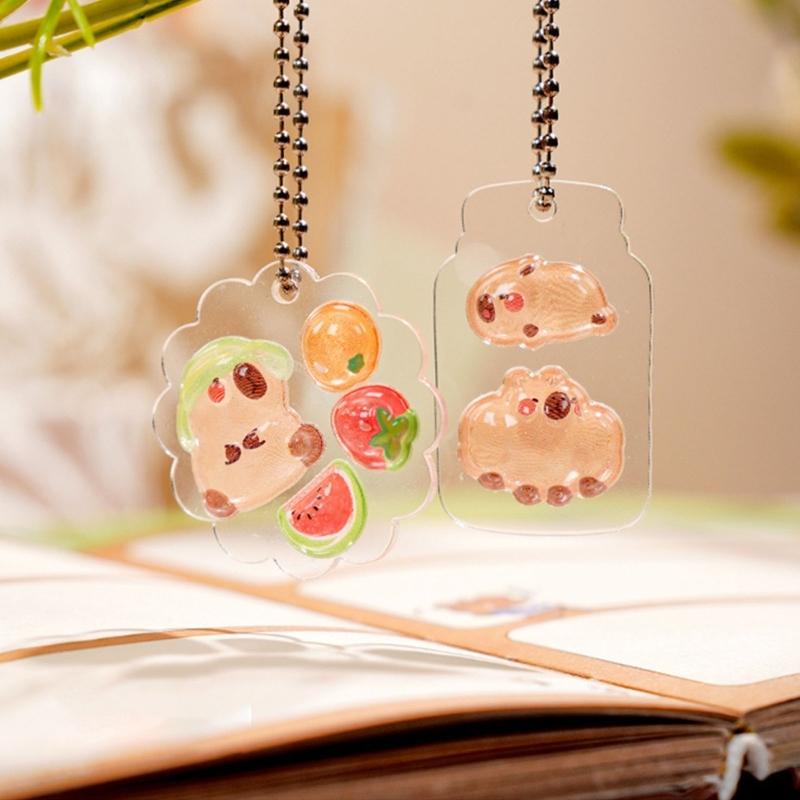 Vibrant Crystal Stickers Showcasing Playful Cartoon Capybara Safe For Youngsters Art Activities And Fun