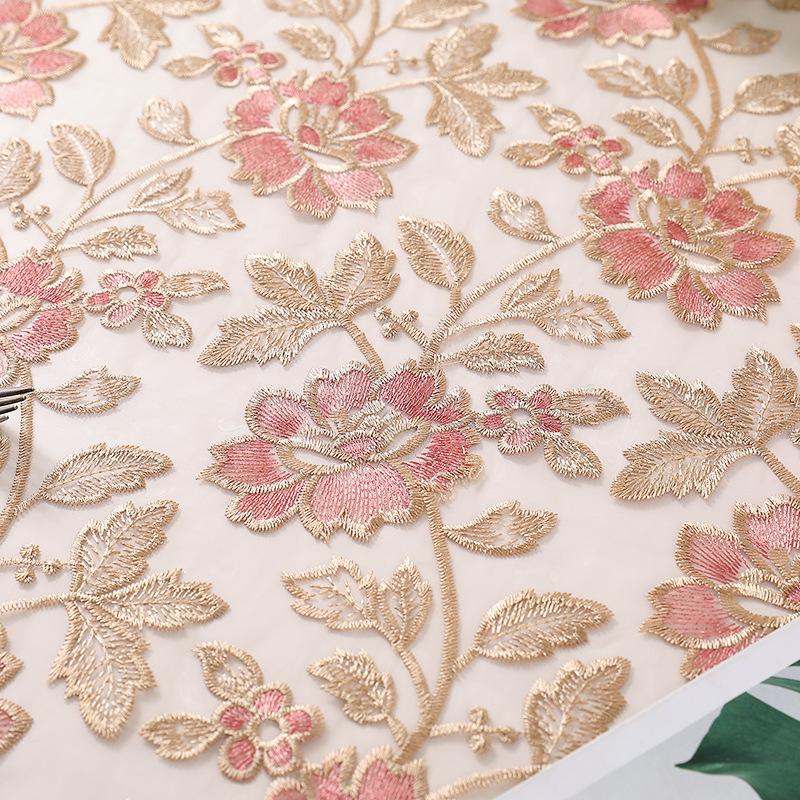 French Pastoral Lace Tablecloth Embroidered Sofa Dust Cover Circular Tablecloth